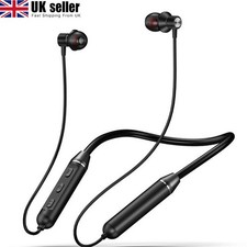 Magnetic Neckband Bluetooth Headset Earphone Sport Earbud Noise Cancel Headsets