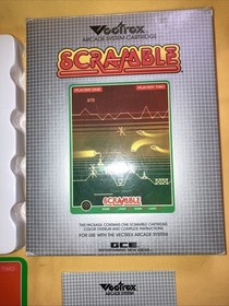 Vintage GCE Vectrex SCRAMBLE Arcade Game Complete Box, Manual, Overlay 1982