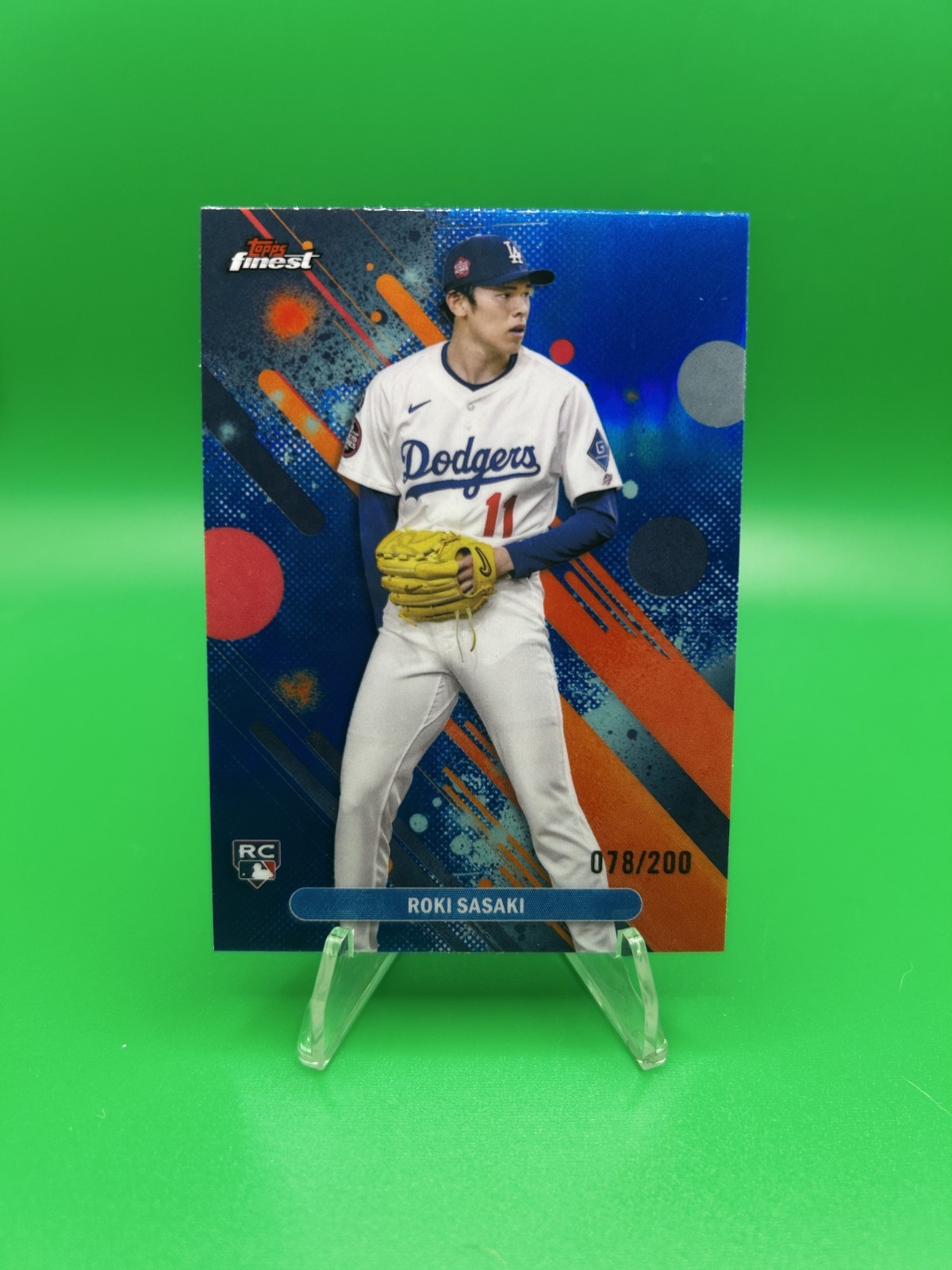 2025 Finest Roki Sasaki Common RC Blue Refractor /200 Dodgers
