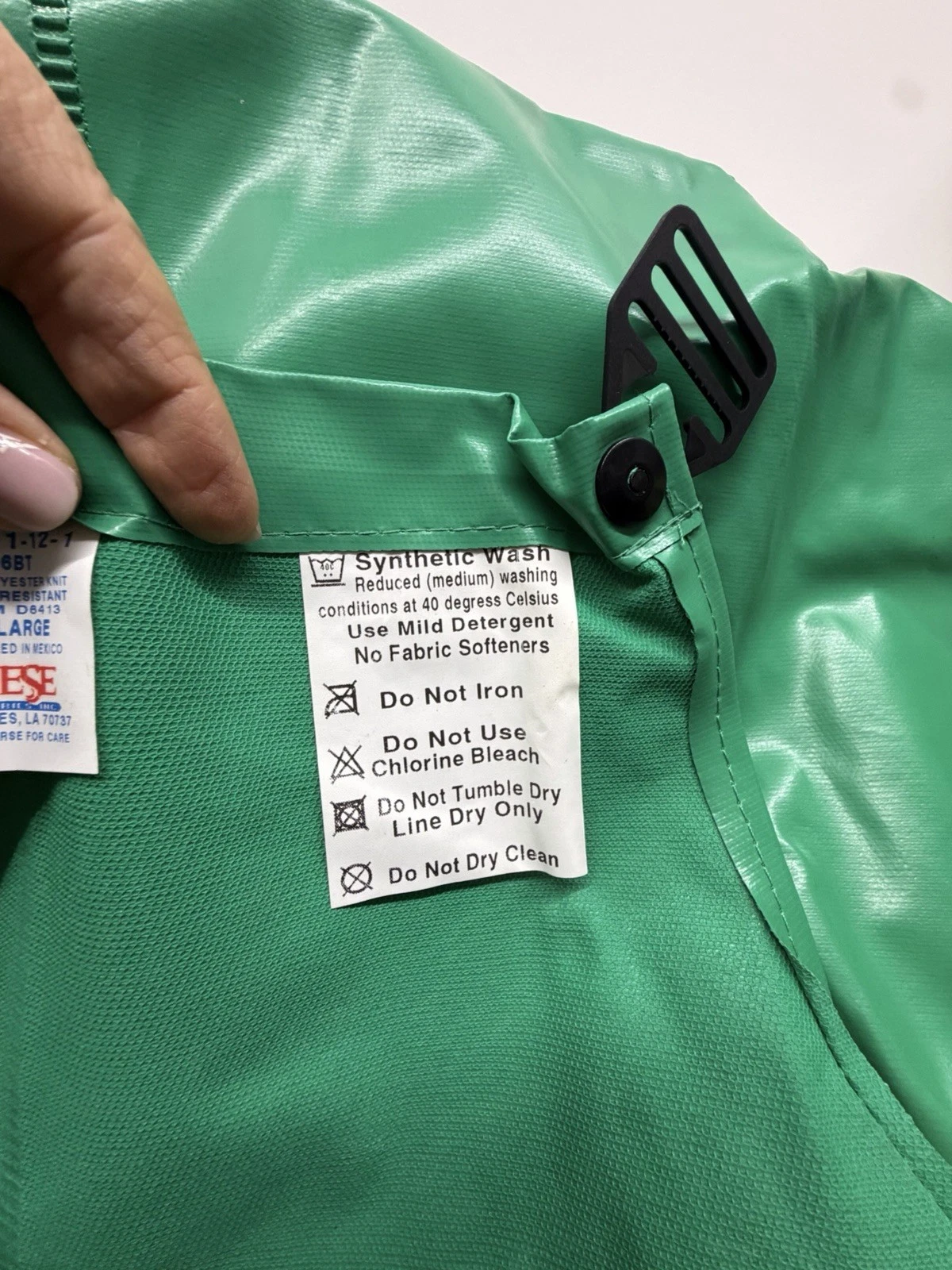 Neese 96BT PVC Bib Overalls 2XL Green Rain Workwear New 96001-12-1 - product detail image 3