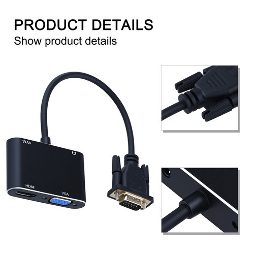 Adaptateur compatible VGA double écran pour jeux de travail et multimédia - Afbeelding 12 van 19