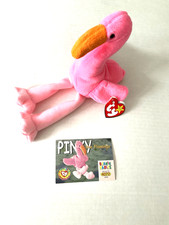 Ty Beanie Babies Pinky The Flamingo Date of Birth February 13, 1995 Trading Card