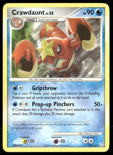 CRAWDAUNT 22/146 RARE LEGENDS AWAKENED POKEMON LP