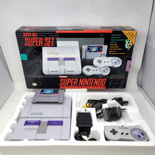 Super Nintendo Entertainment System w/ Mario World CIB Complete IN BOX TESTED