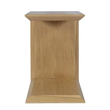 Nobu Modern Beveled Angle Wood Accent End C-Table