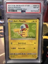 Ash's Pikachu SM112 - Black Star Promo - I Choose You! - PSA 8 on eBay