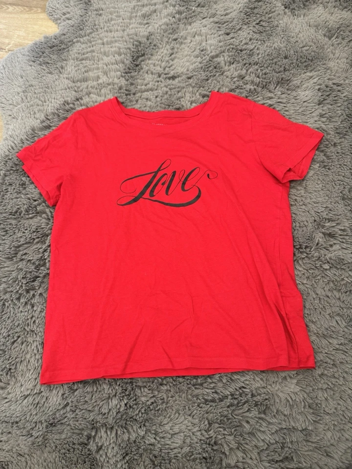 Victoria’s Secret Red Love Graphic T Shirt - XS - Never Worn - Fast Shipping - Image 1 of 4
