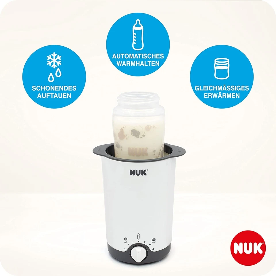 NUK Thermo 3in1 Babyflaschenwärmer | schonendes Auftauen, Erwärmen und Warmhalte - Bild 3 von 4