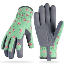 Baidast Garden Gloves, Breathable Leather Gardening Gloves Thorn Proof for Di...