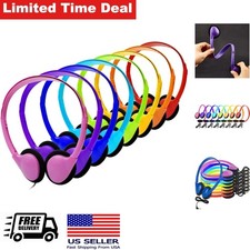 Kids Headphones 8 Pack Multi Color Bulk Set for School Classroom Use