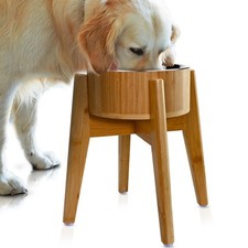 Elevated Dog Bowls for Large Breed - 15-Inch High Raised Food/Water Bowl wi...