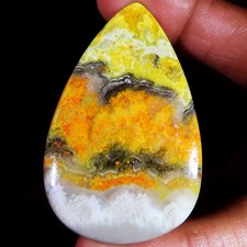 72.90 CT 100% Natural BUMBLE BEE JASPER Pear Cabochon 37x58x4 mm Gemstone LA73