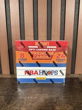 2024-25 Hoops NBA Basketball Factory Sealed Retail Box 24 Packs - Opti-Chrome