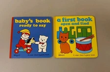 Two Vintage 1987/1988 Brimax Board Books "Ready to Say/A First Book" EXC COND