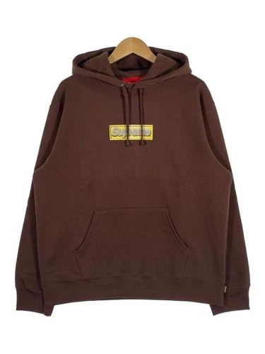 Sweat à capuche Supreme 22SS logo Bling Box sweat à capuche marron foncé taille occasion