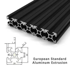10PCS Black 2020 T-Slot Aluminum Extrusion 72" (6FT) for 3D Printer CNC DIY