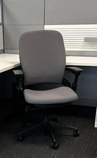 Steelcase Leap V2 Ergonomic Computer Desk Office Chair, Fully Loaded, Grey/Black