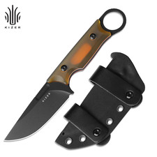 Kizer Cabox Drop Point Fixed Blade Knife PEI Handle Nitro-V Steel 1048A6