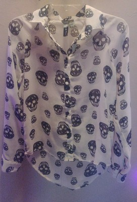 sheer skull blouse