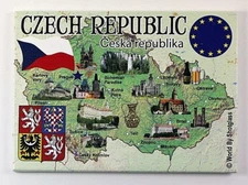 CZECH REPUBLIC EU SERIES FRIDGE COLLECTOR'S SOUVENIR MAGNET 2.5" X 3.5" 