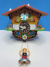 Black Forest Type Pendulum Clock Quartz-movement - 5 125" Tall.