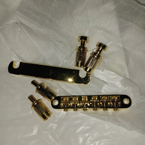 Locking Tunomatic Adjustable Stop Tail Guitar Bridge Gold, Sorry, Not A MusicGuy