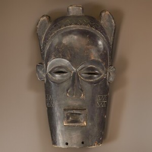 Vintage African mask - Kuba Mask 46 tribal wall art