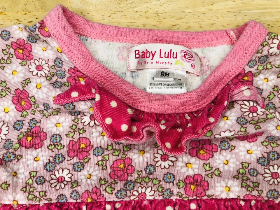 Top Pana Baby Lulu Floral Lunares Rosa Volantes 9 meses De Colección Foto 3 de 4