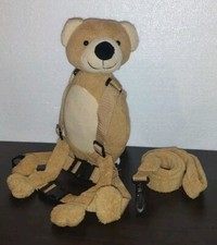 Eddie Bauer Tan Beige Bear Child Safety Harness Backpack Toddler Safety Leash M