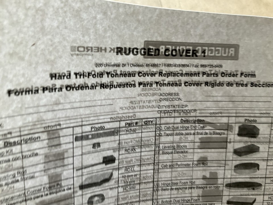 Rugged Liner HCC814 TriFold Tonneau Bed Cover For 1418 Chevy GMC 8