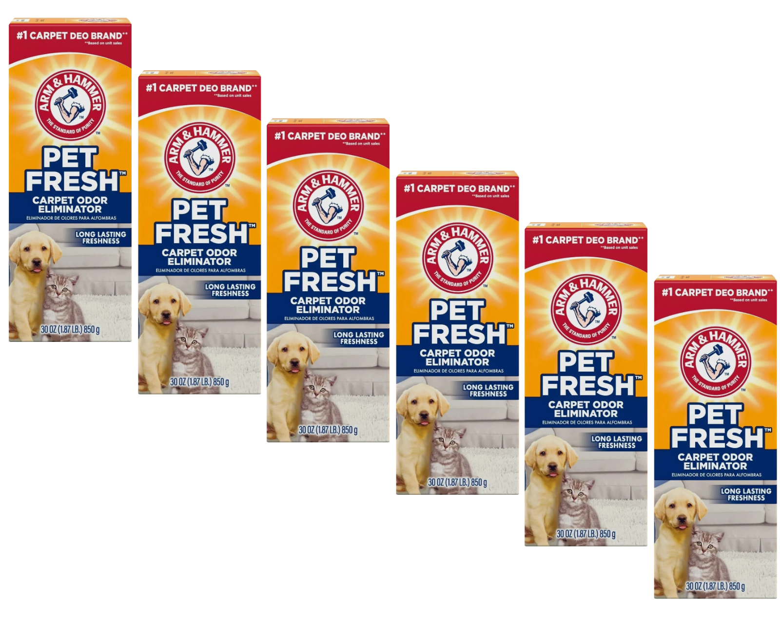 6 Arm & Hammer Pet Fresh Carpet Odor Eliminator Lasting Freshness Each 30 oz