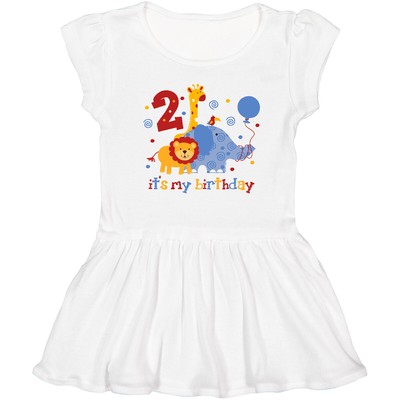 Inktastic Safari 2nd Birthday Toddler Dress Jungle Lion Elephant Giraffe Toucan
