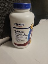 Equate Calcium Citrate  D3 Coated Tablets, 180 Count Bone  Joint Health Bone. 