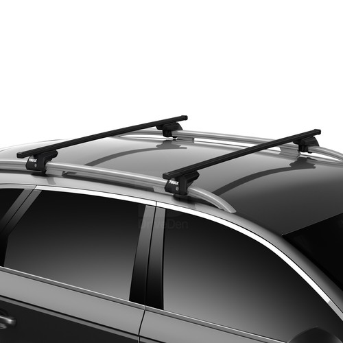 Thule Steel SquareBar Evo Roof Bars Set fit Audi A4 B9 Allroad 1622