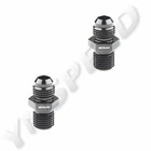 2PCS Aluminum 6AN AN-6 Male Flare To M14 x 1.5mm Straight Fitting Adapter Black