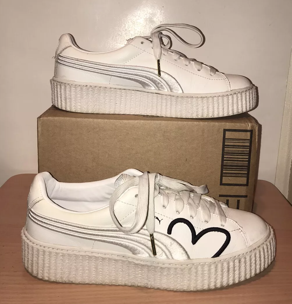 Puma Fenty by Rihanna Clara Lionel Creeper White Sneaker 36640301 Womens  Size 10