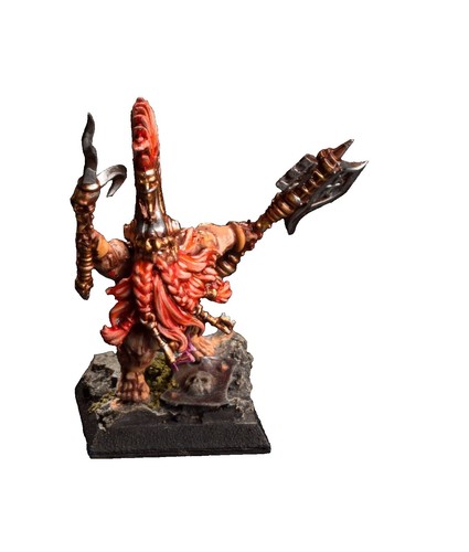 Warhammer Fyreslayers - Painted Auric Runefather on Magmadroth