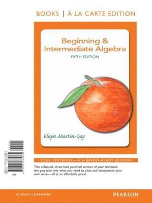 Beginning  Intermediate Algebra, Books a la Carte Edition (5th Edition) - GOOD