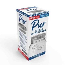 Pur Mason jar Lids with Bands, Canning Jar Lids and Bands Set - Regular Mouth.