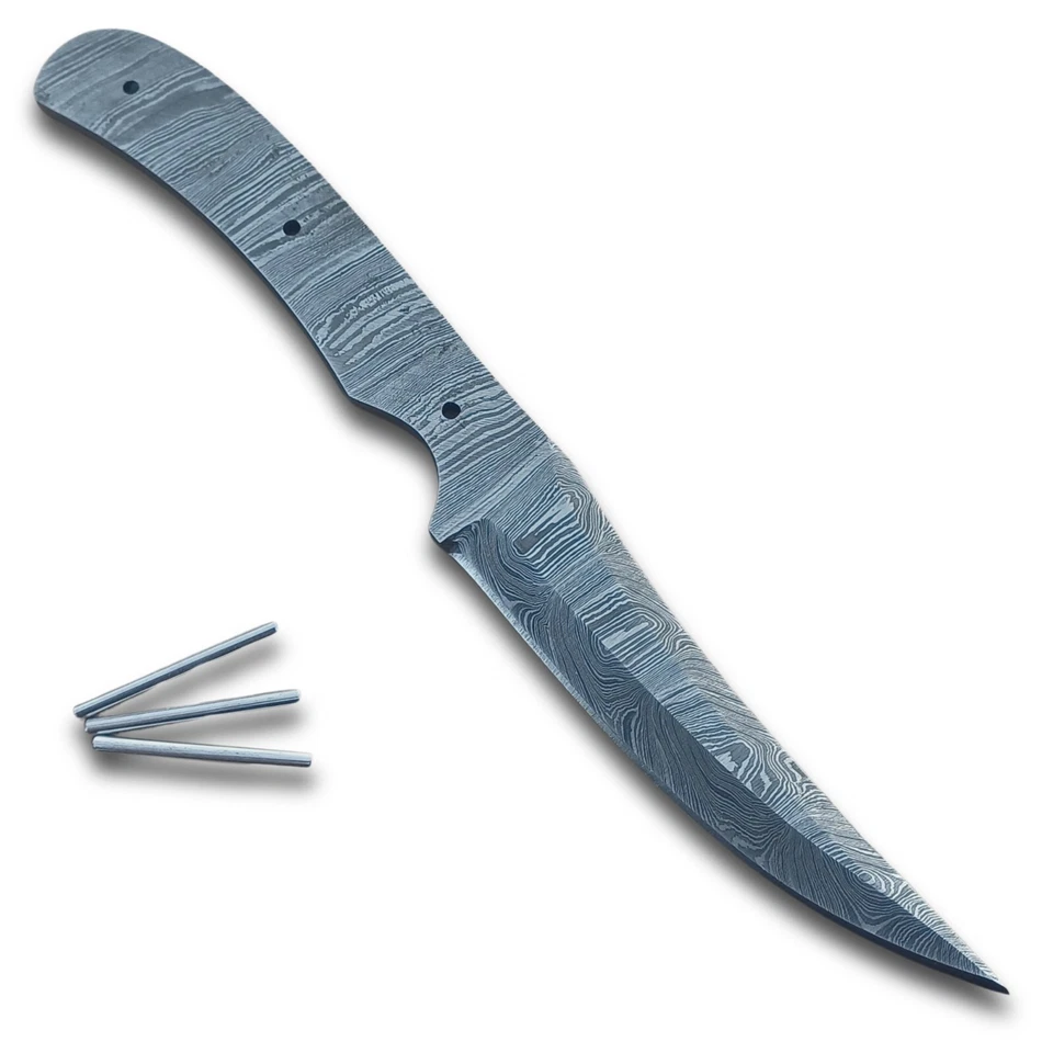Handgefertigt Messerrohling - Damaststahl klingenrohling - Campingmesser - Bild 3 von 4