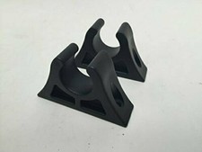 MARINE BOAT CANOE KAYAK PAIR OF BLACK PP TPR MOLDED PADDLE CLIP 7/8" DIAMETER