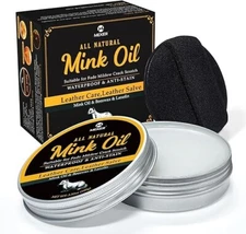 2-In-1 Mink Oil Leather Conditioner and Cleaner 3.5 Oz - Premium Waterproof Form