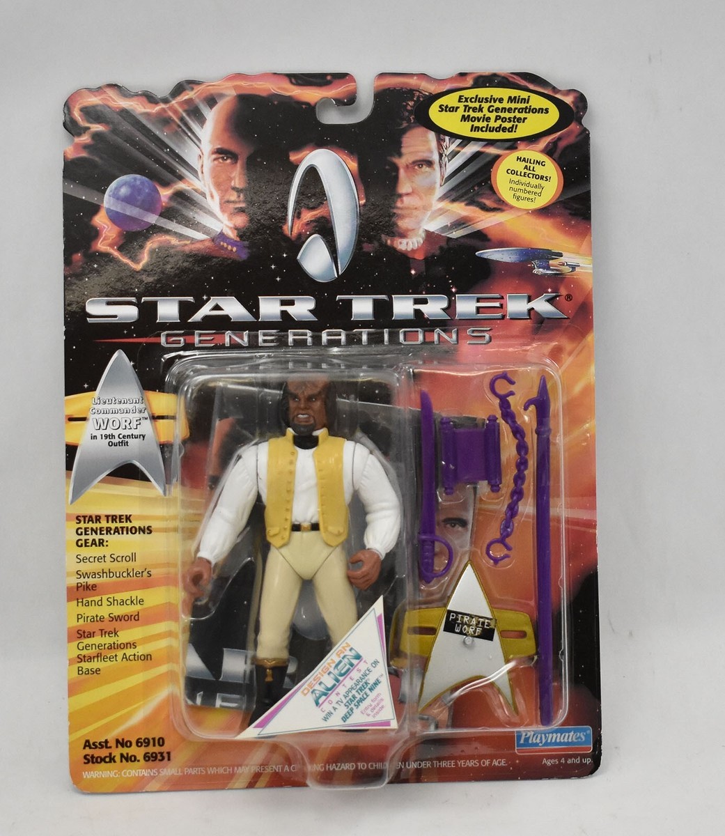Star Trek Generations Pirate Worf 19th Century Outfit NEW Figure