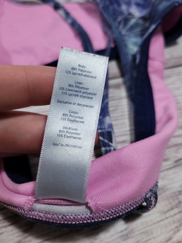 Ivivva ~ Girls Purple Blue White Athletic Racerback Sports Bra ~ Size 12 P9 - Picture 6 of 6