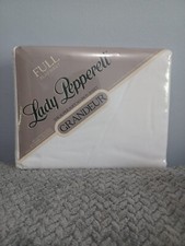 VTG Lady Pepperell Grandeur Full FLAT No Iron Sheet Solid WHITE USA MADE SEALED