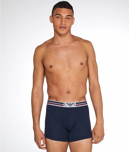 Emporio Armani Rugby Player Pop Stripe Boxer Brief, Navy/Purple, S - Picture 3 of 4