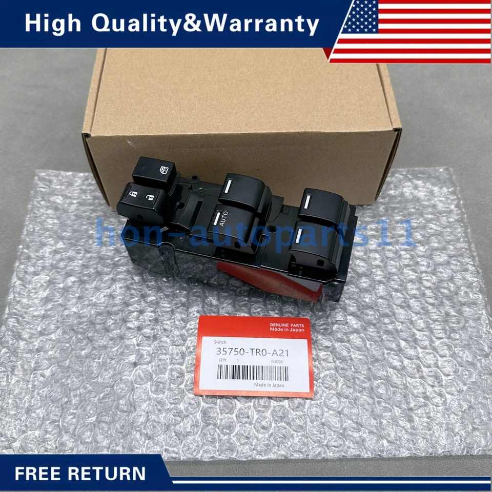New! Power Window Switch Front Left For 2013 2012 Honda Civic Power 35750TR0A21 Foto 2 de 4
