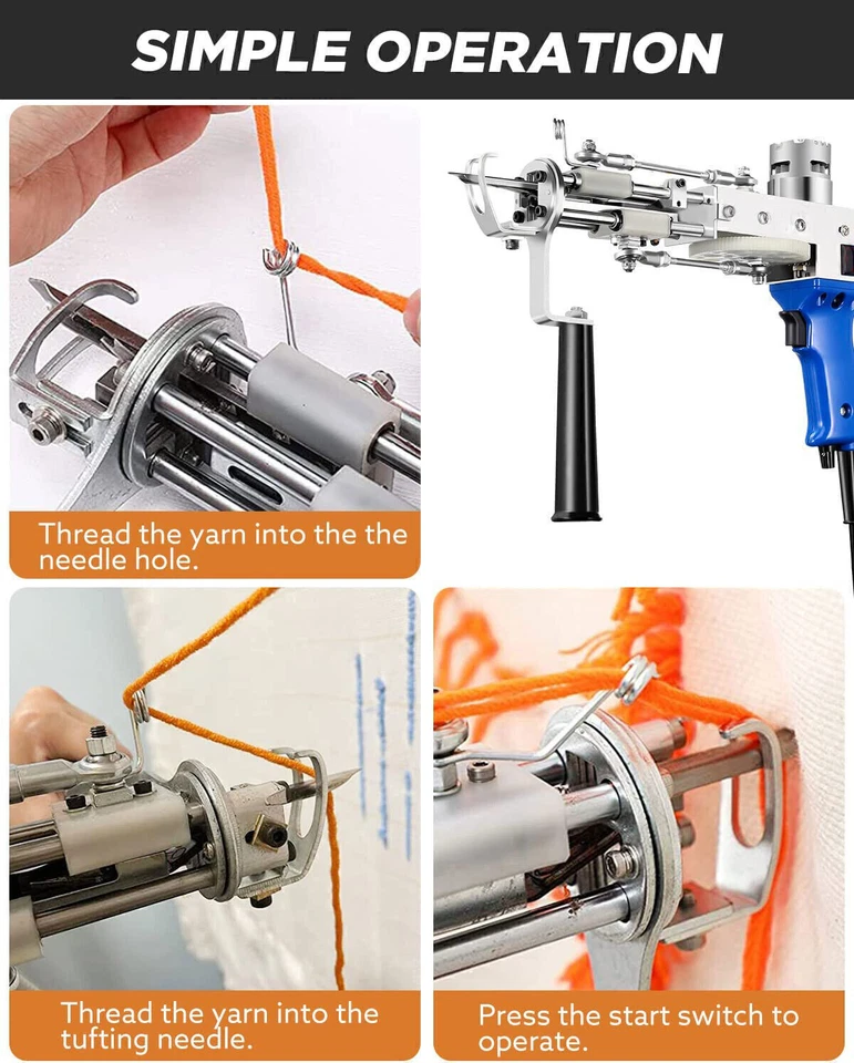 Australian tufting gun electric carpet loom and tufting rack 2IN1 - image 3 of 4