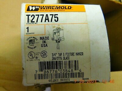 Details about   WIREMOLD T208BC75 3/4" TAP & FIXTURE HANGER 20A/208V GRAY/RED*NEW IN BOX*