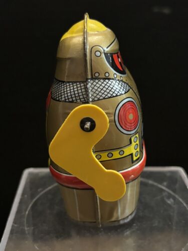 ORIGINAL 1950’S JAPAN YONE TETSUJIN 28 GOLD OWL FACE ROBOT TIN WINDUP GIGANTOR - Picture 2 of 6